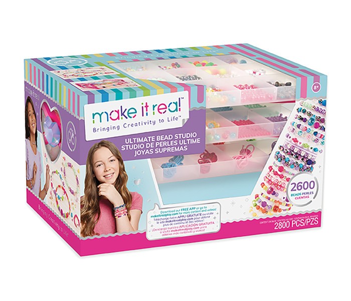 MAKE IT REAL Kreativni komplet za izradu nakita za djevojčice koji donosi kreativnost u život Ultimate Bead Studio