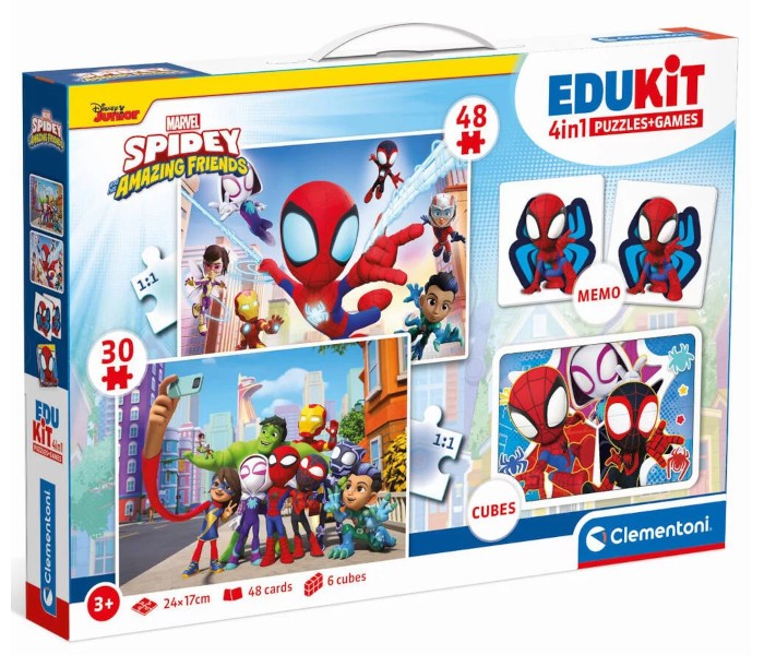 Clementoni Igračka edukativni set 4u1- Spidey and friends, Šarena