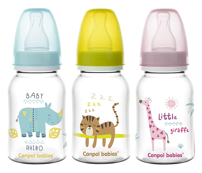 Canpol Flašica za bebe,120ml, bpa free, životinjice, Bijela