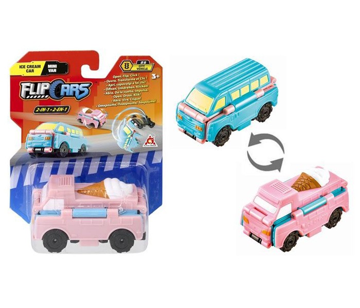 FLIP CARS Kamion 2u1 Ice Cream & Mini Van