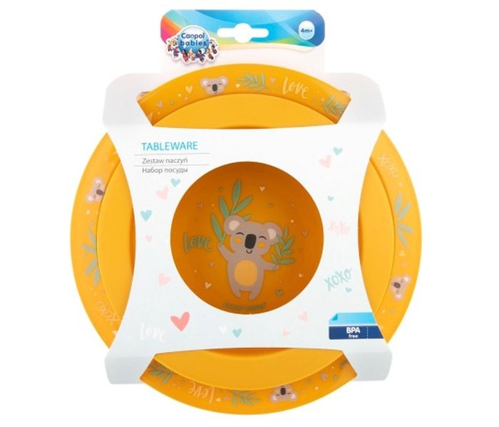 CANPOL Pribor za hranjenje beba Exotic Animals žuta