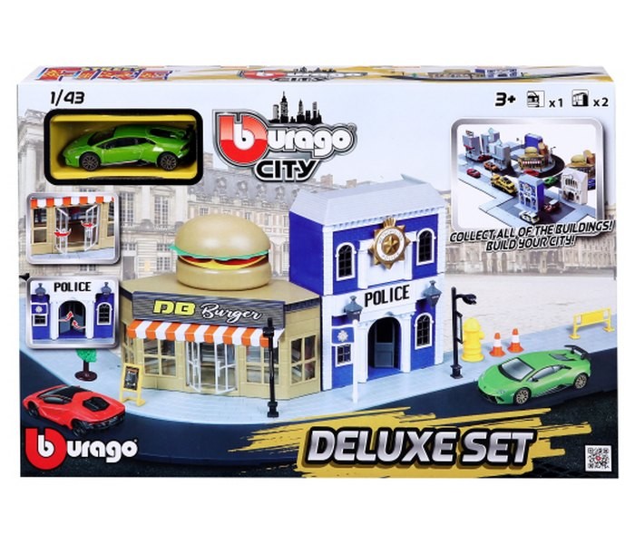 Komplet vozila BURAGO Fire City Deluxe 1:43