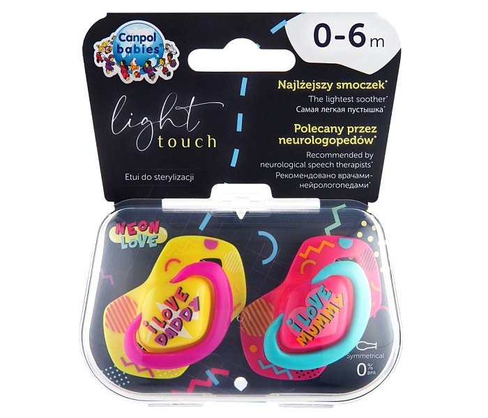 CANPOL BABIES Silikonska lutka za bebe Love 0-6M 2/1 neon roze i žute