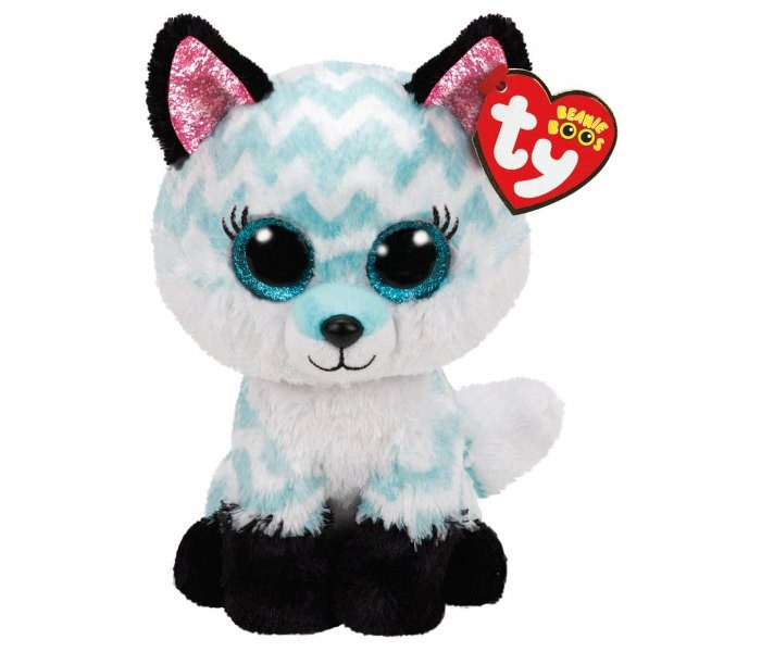 TY Plišana igračka lisica Atlas tirkizno-bijela