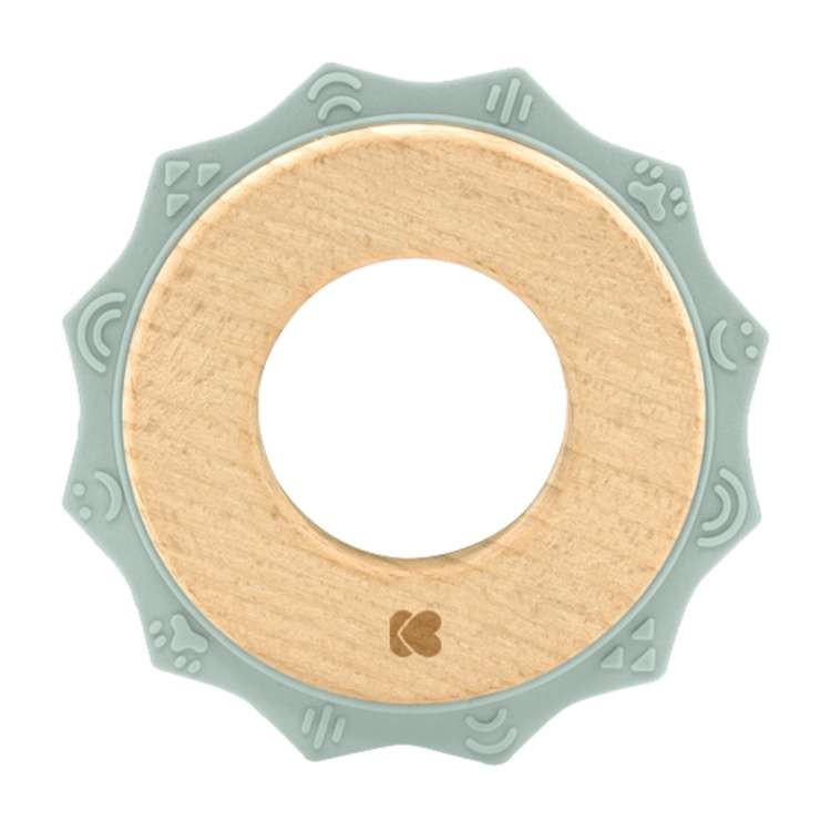 Kikka Boo Silikonska I Drvena Glodalica Gear Mint Plava