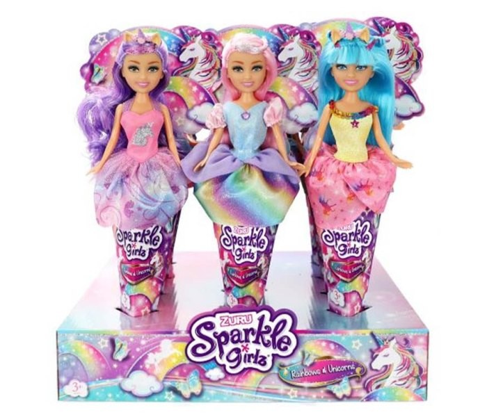 Sparkle Igračka girlz unicorn princess in cone, Šarena