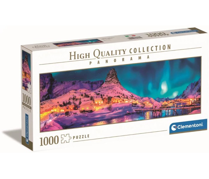 Clementoni Igračka Puzzle 1000 kom. panorama colorful night over Lofoten Islands