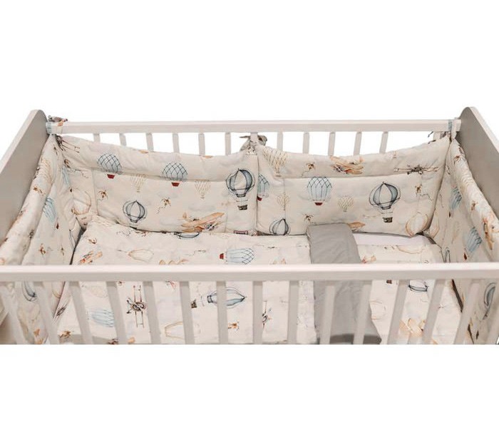 Kidzz Posteljina 6 djelova avion, Bijela