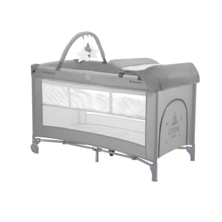 Kikka Boo Prenosivi Krevetac Na Dva Nivoa So Gifted Plus Grey Siva