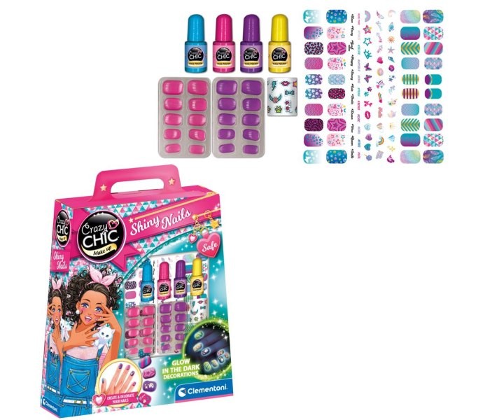 CLEMENTONI CRAZY CHIC set za nokte GLOW IN THE MRAK