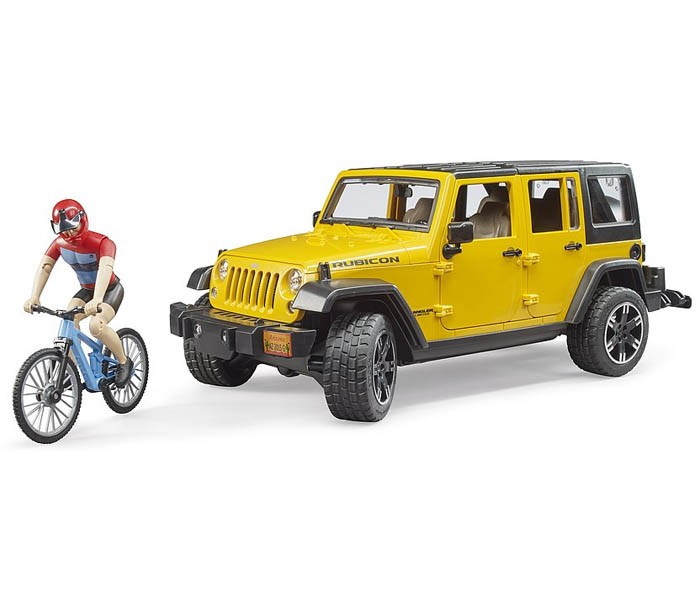 Bruder Igračka džip sa planinskim biciklom i figurom bicikliste