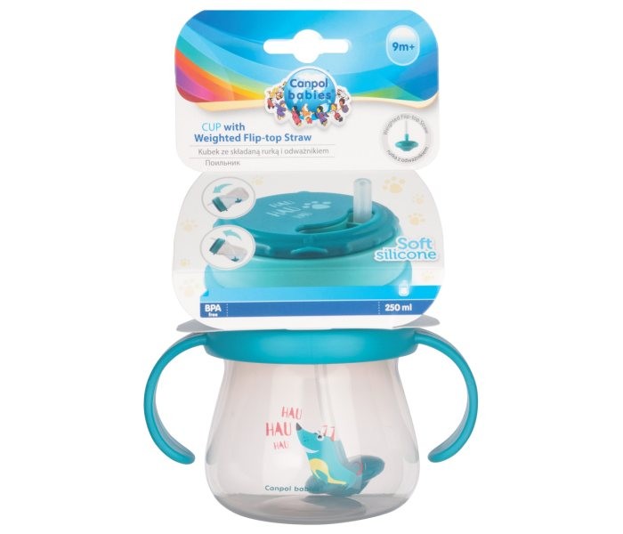 CANPOL Baby šolja sa slamkom 56/517 250 ml plava