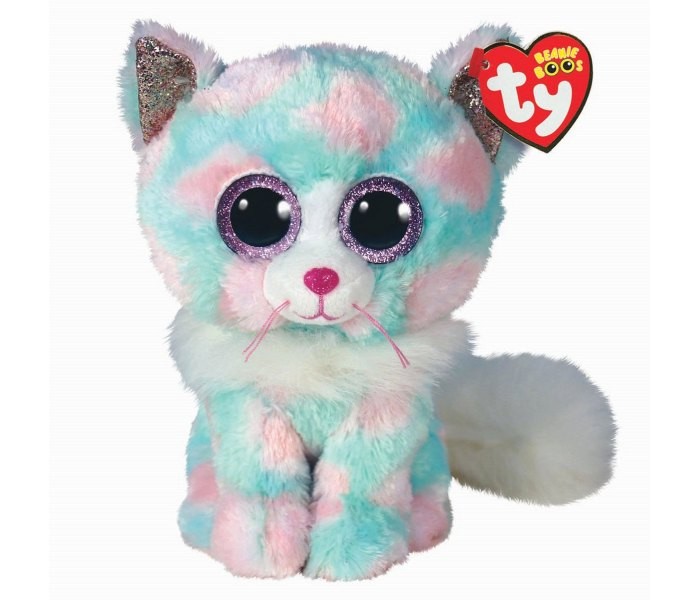 TY Plišana igračka maca Opal tirkizno-roze
