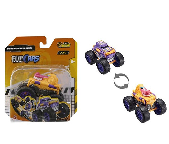FLIP CARS Car 2u1 Monster Gorilla Truck