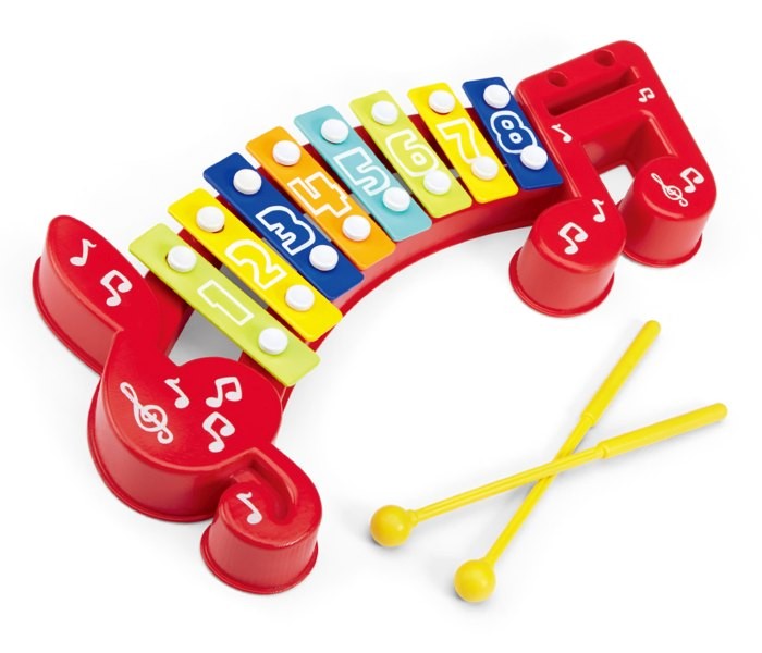 Infunbebe Ksilofon igračka za bebe, Crvena