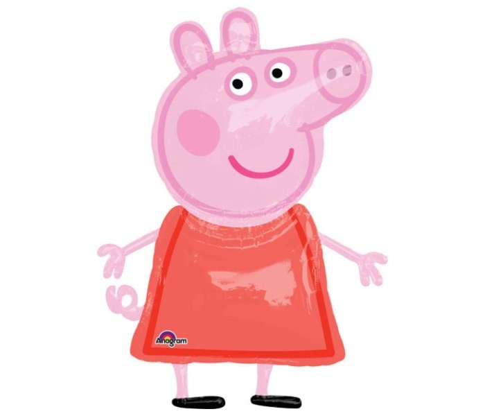 Amscan Balon od folije Peppa Pig 91x121cm, Roze