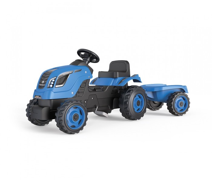 Smoby Igračka traktor farmer XL + prikolica, Crna