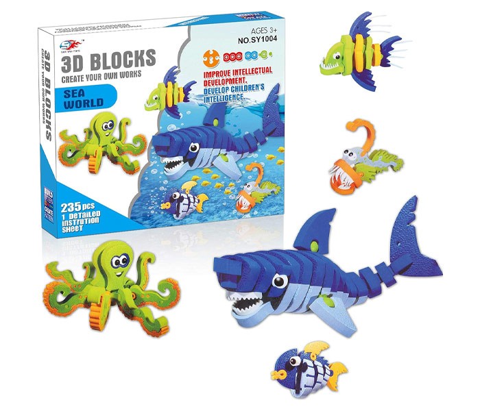 LisaIgračka 3D kockice-morski svijet,Šarena