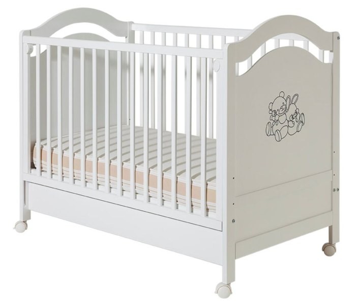 Bambino Dječji krevetić Wendy, Sa fiokom, Belil