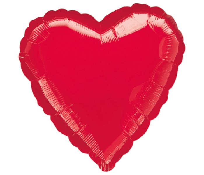 Amscan Klasični balon od folije Red Heart 43cm, Crveni