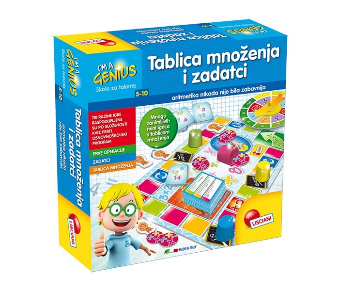 Evro Giunti I'm geniues- tablica mnozenja i zadaci, Šarena