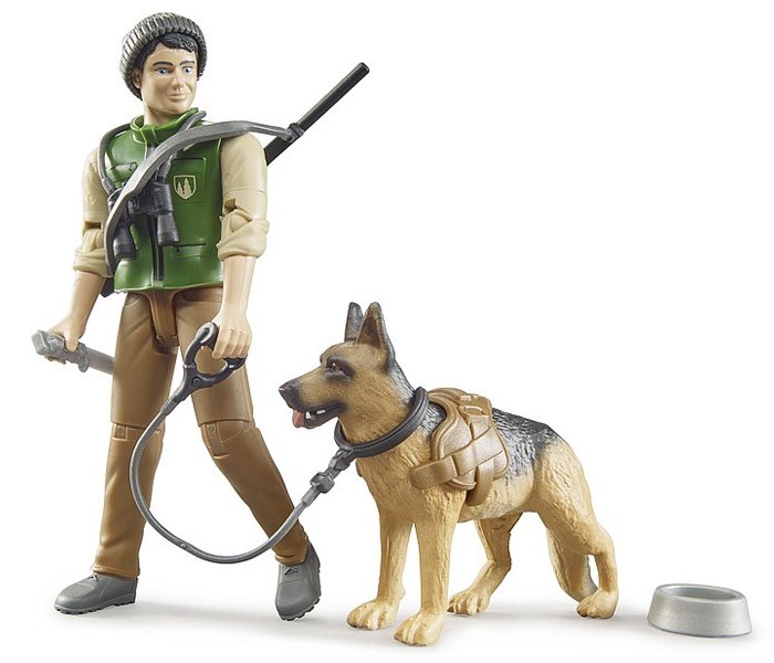 Bruder Figura šumara sa psom i dodacima