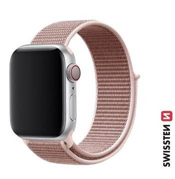 Swissten Nailonska narukvica za Apple watch, rose gold (42, 44, 45, 49) mm