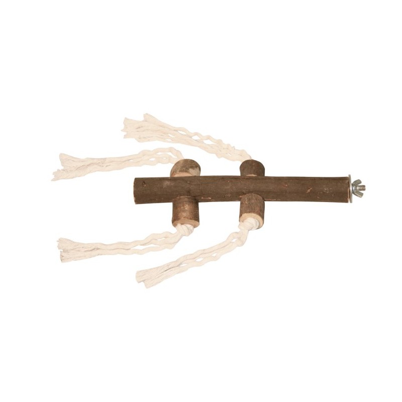 Kerbl 82954 Igračka za papagaje 20cm Perch with cotton rope,Smeđa (braon)