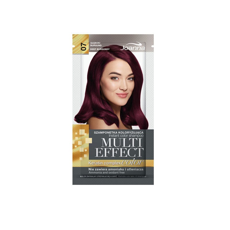 Joanna Multieffect Keratin Complex Color 07 Deep Burgundy - Kolor Šampon