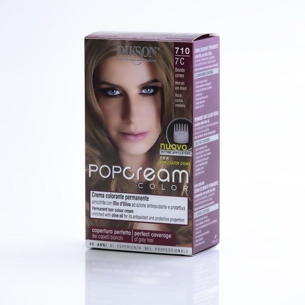 Dikson Pop Cream Color 710 - 7C Medium Ash Blond - Farba Za Kosu