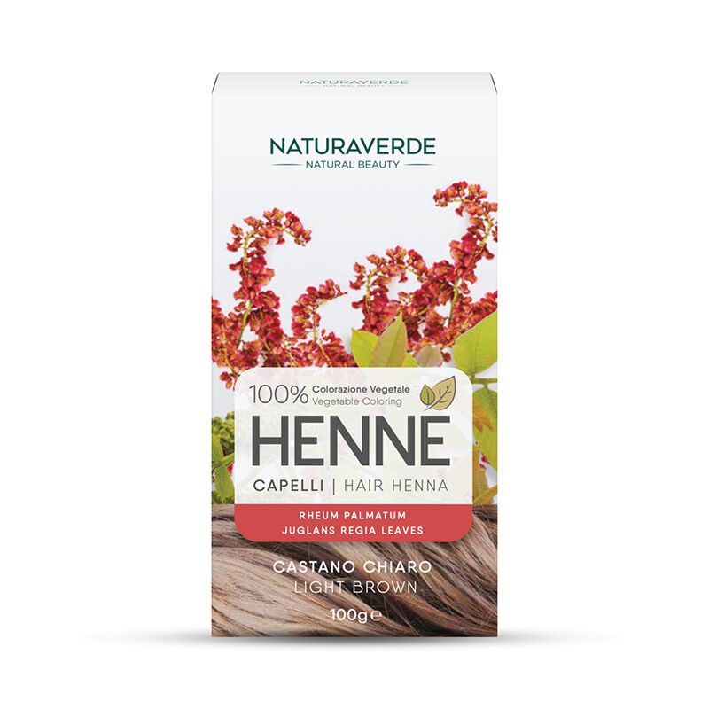 Naturaverde 100% Vegetable Coloring Henna Light Brown 100Gr