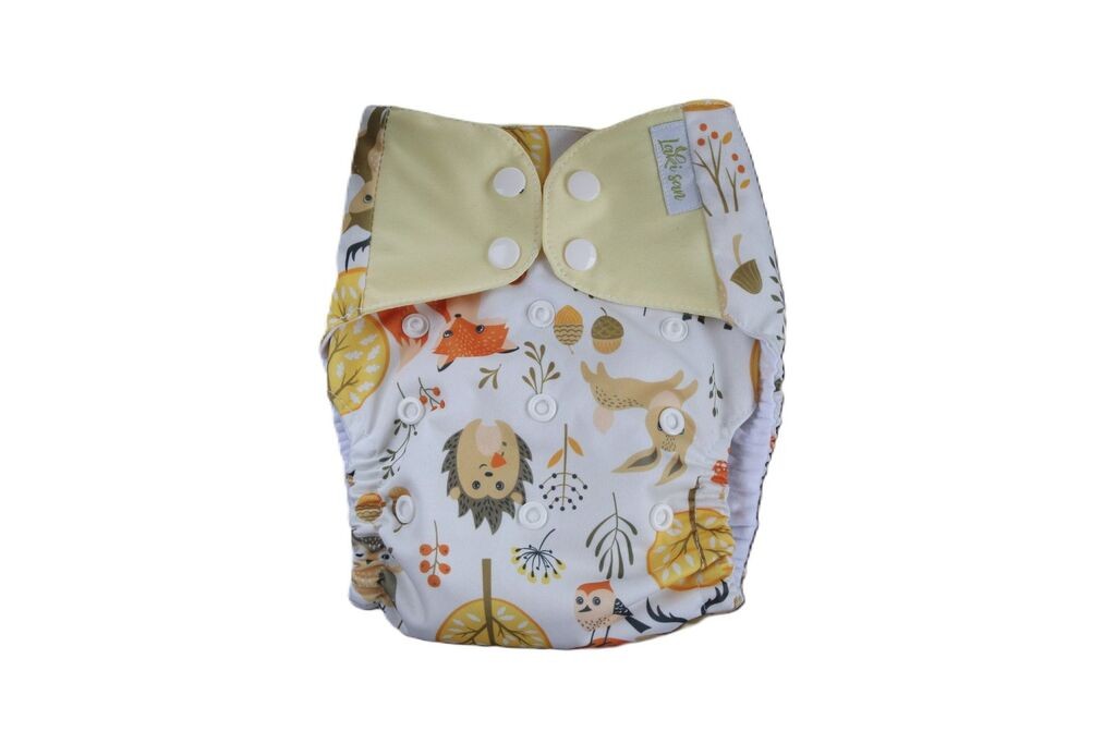 Laki San Kompletna Platnena Pelena Sa Umetkom, Unutra Bijela, Nepromočivi Pul Šumske Životinje