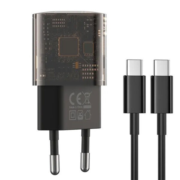 XO Punjač zidni  CE05 PD 30W QC 3.0 18W 1x USB 1x USB-C brown + USB-C - USB-C cable GSM167339