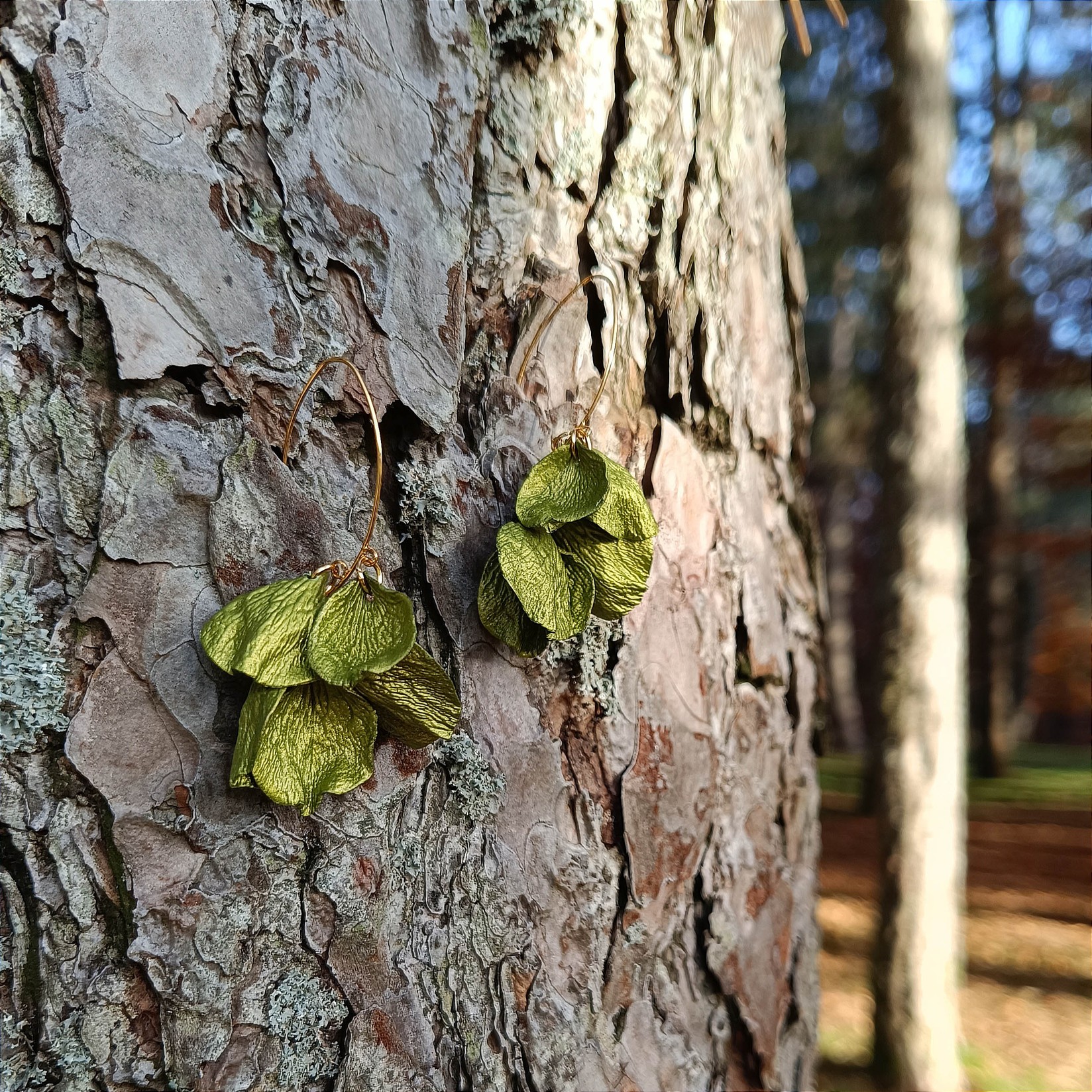 DOMIKI jewellery Mindjuše Zelene Latice