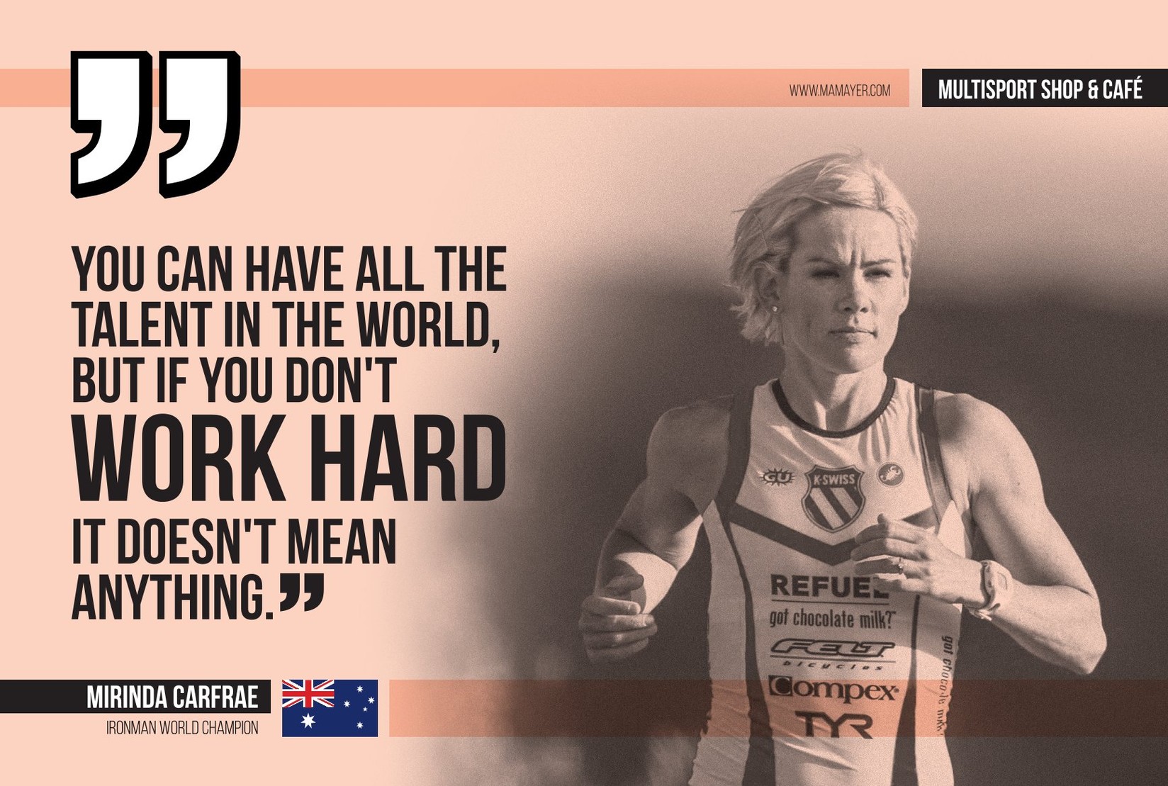 Art Metal Plate - Triathlon - Mirinda Carfrae