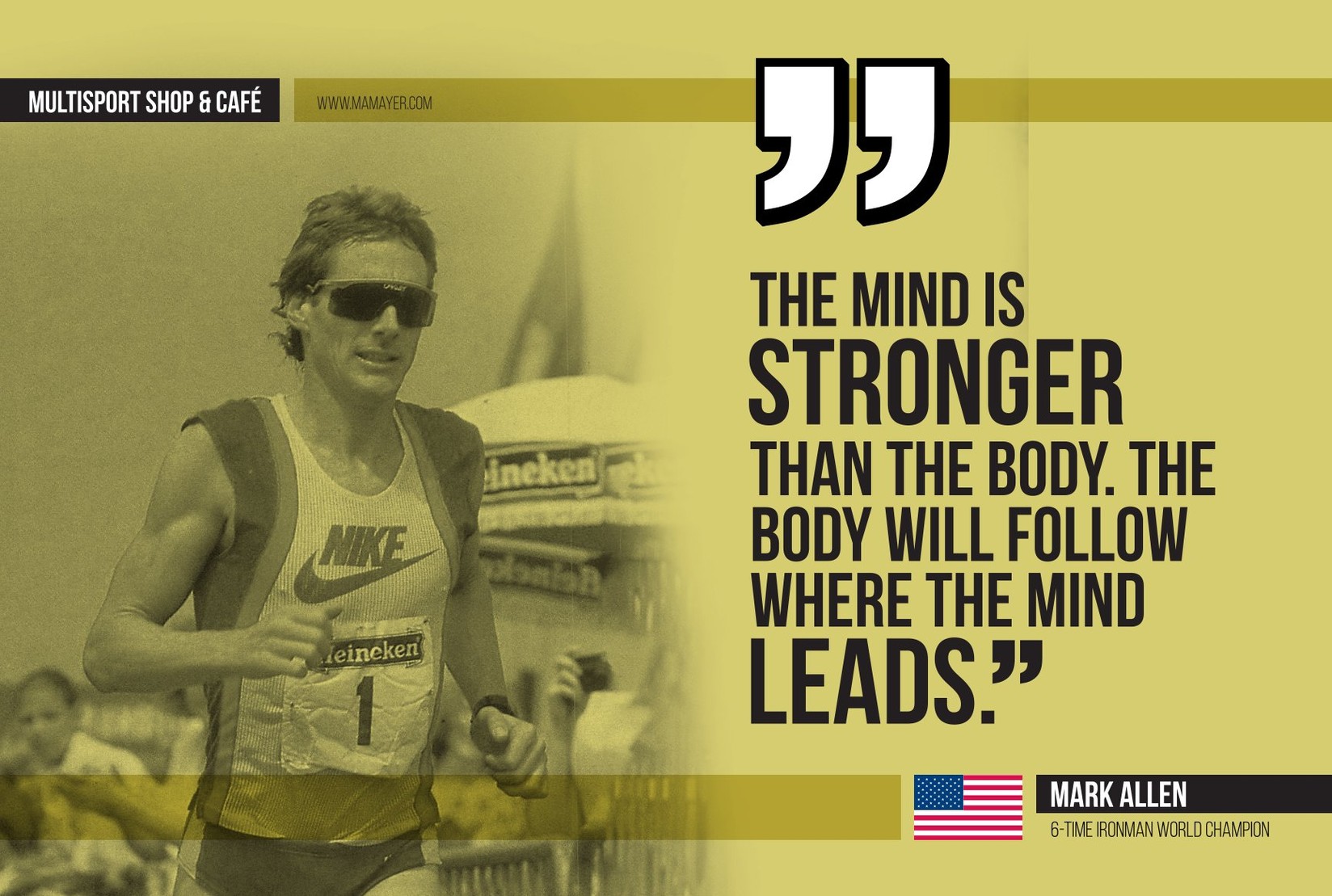 Art Metal Plate - Triathlon - Mark Allen