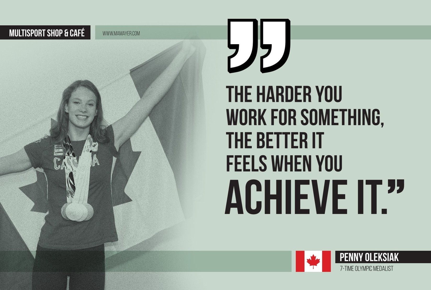 Art Metal Plate - Swim - Penny Oleksiak