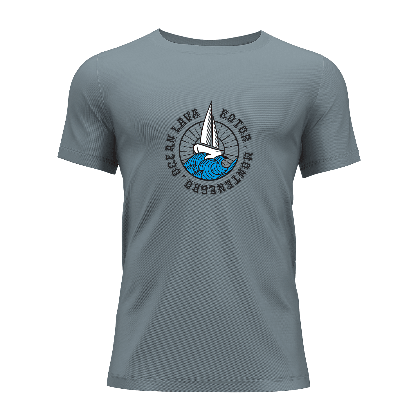 Pamučna Majica Muška Ocean Lava Maslinasto Zelena Brod - S