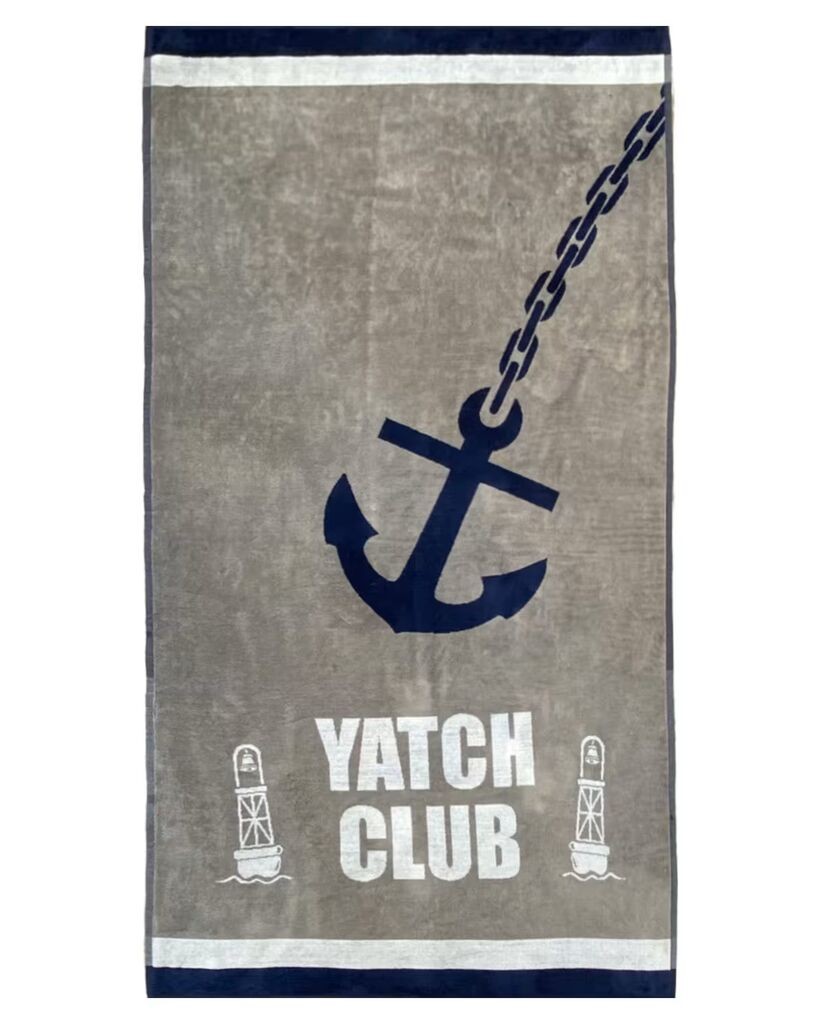 Le Comptoir De La Plage  Peškir Za Plažu Yacht Club 100X175, Sivi