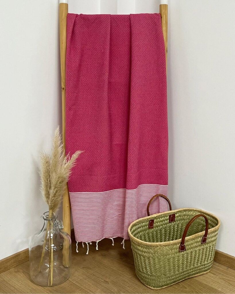 Le Comptoir De La Plage  Peškir Za Plažu Platneni Tanji Mikanda Fuchsia 100*200, Rozi