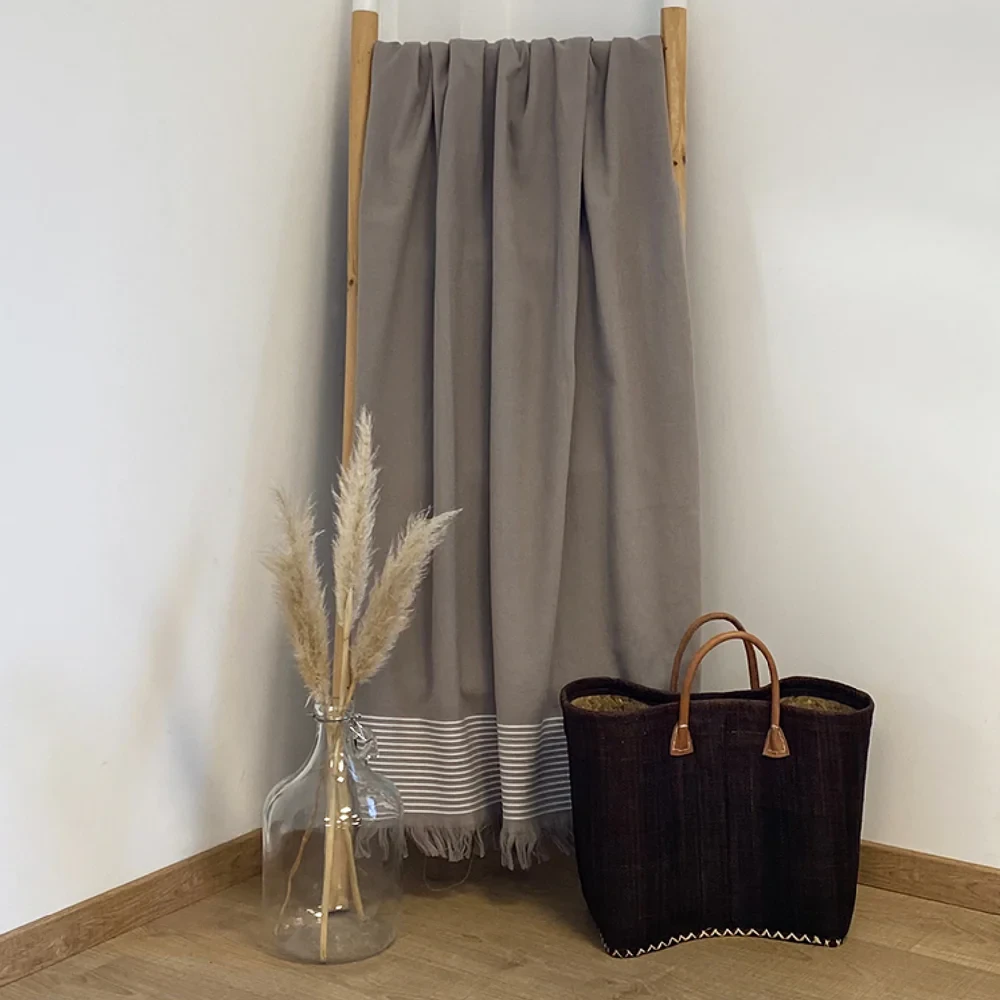 Le Comptoir De La Plage  Peškir Za Plažu Paski Taupe 90X170, Smeđi(Braon)