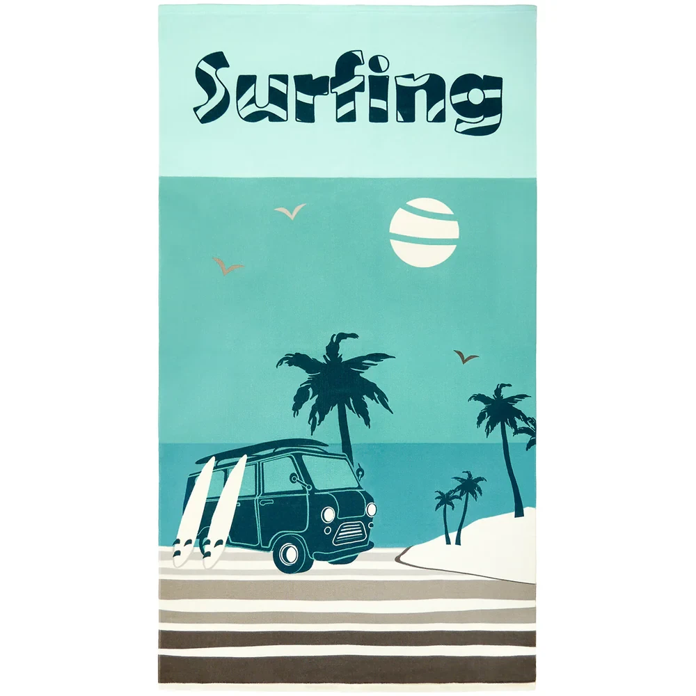 Le Comptoir De La Plage  Peškir Za Plažu Surfango 90X170, Zeleni