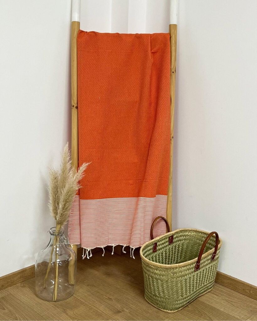 Le Comptoir De La Plage  Peškir Za Plažu Platneni Tanji Mikanda Orange 100*200, Narandžasti