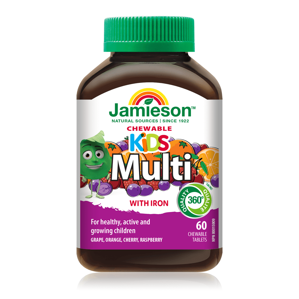 Jamieson 100% Kids Multi with Iron, 60 tbl.za žvakanje