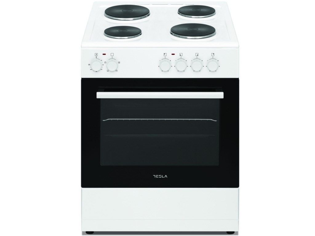 Tesla CS6400SW, Električni šporet, 4 ringle, 62l, A, 60x60x83, Bijeli
