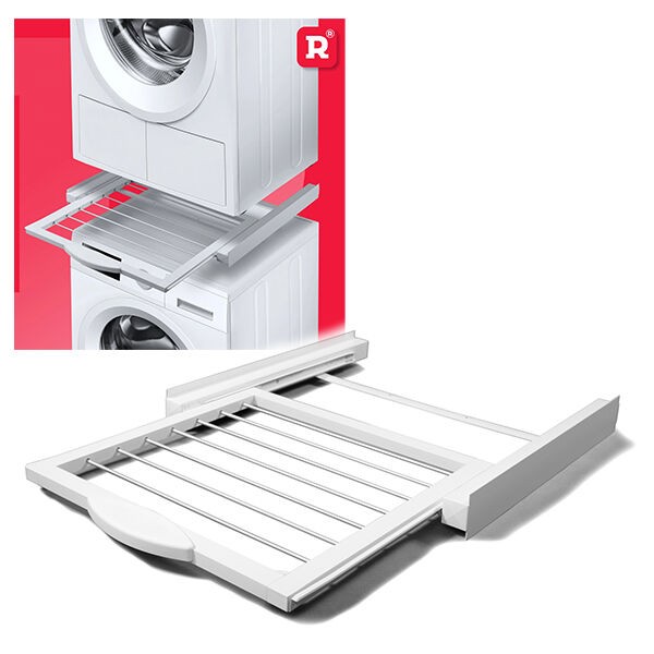 Roller Konektor Za Veš Mašinu/Sušaru  00868 Bijeli (1Kom) Sa Izvlačnom Policom