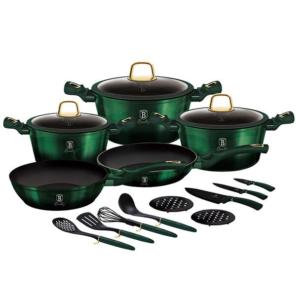 Berlinger Haus Set Posuđa   Bh-7043 Emerald Collection (17-Djelni)