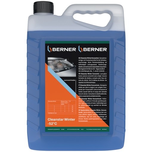BERNER Zimska tečnost za čišćenje vjetrobrana 5 L