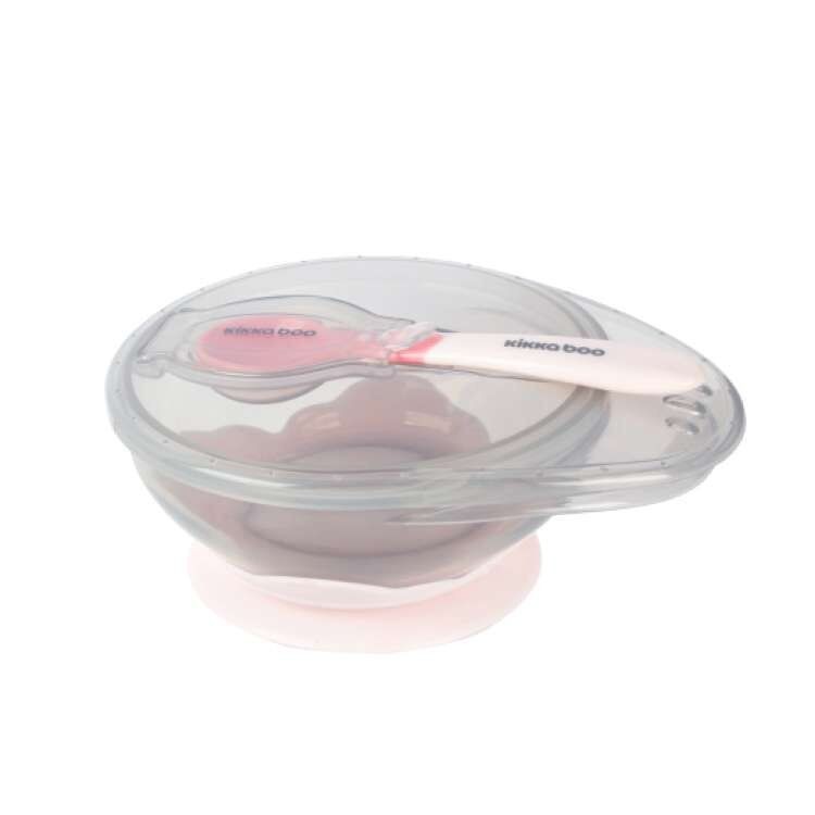 Kikka Boo Vakum Posuda Sa Kašikom, Roze
