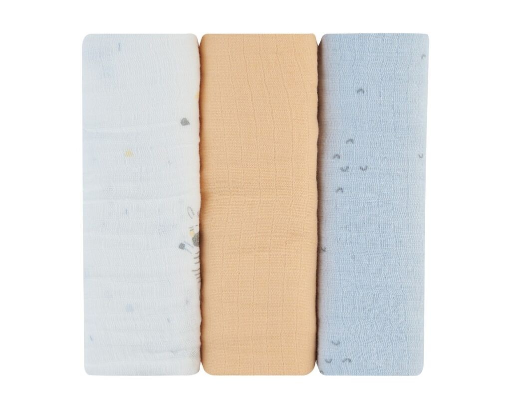 Kikka Boo Muslin Set Za Povijanje 3 Kom 75X75 Cm Stripy Friends, Šarena